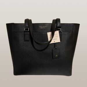 NWT KATE SPADE MELANIE Textured PVC Crossbody Satchel Top Zip Handle Bla…